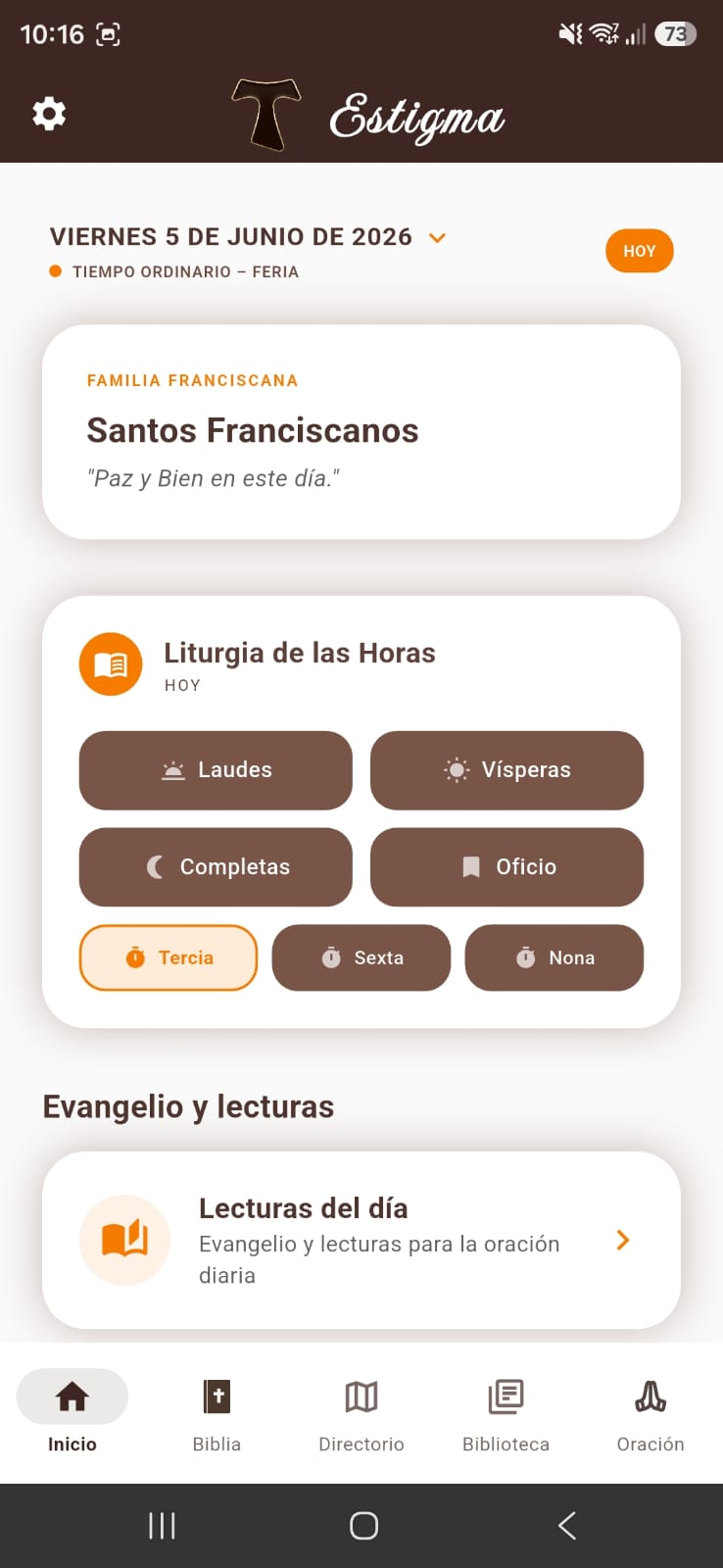Captura de la pantalla de inicio de Estigma